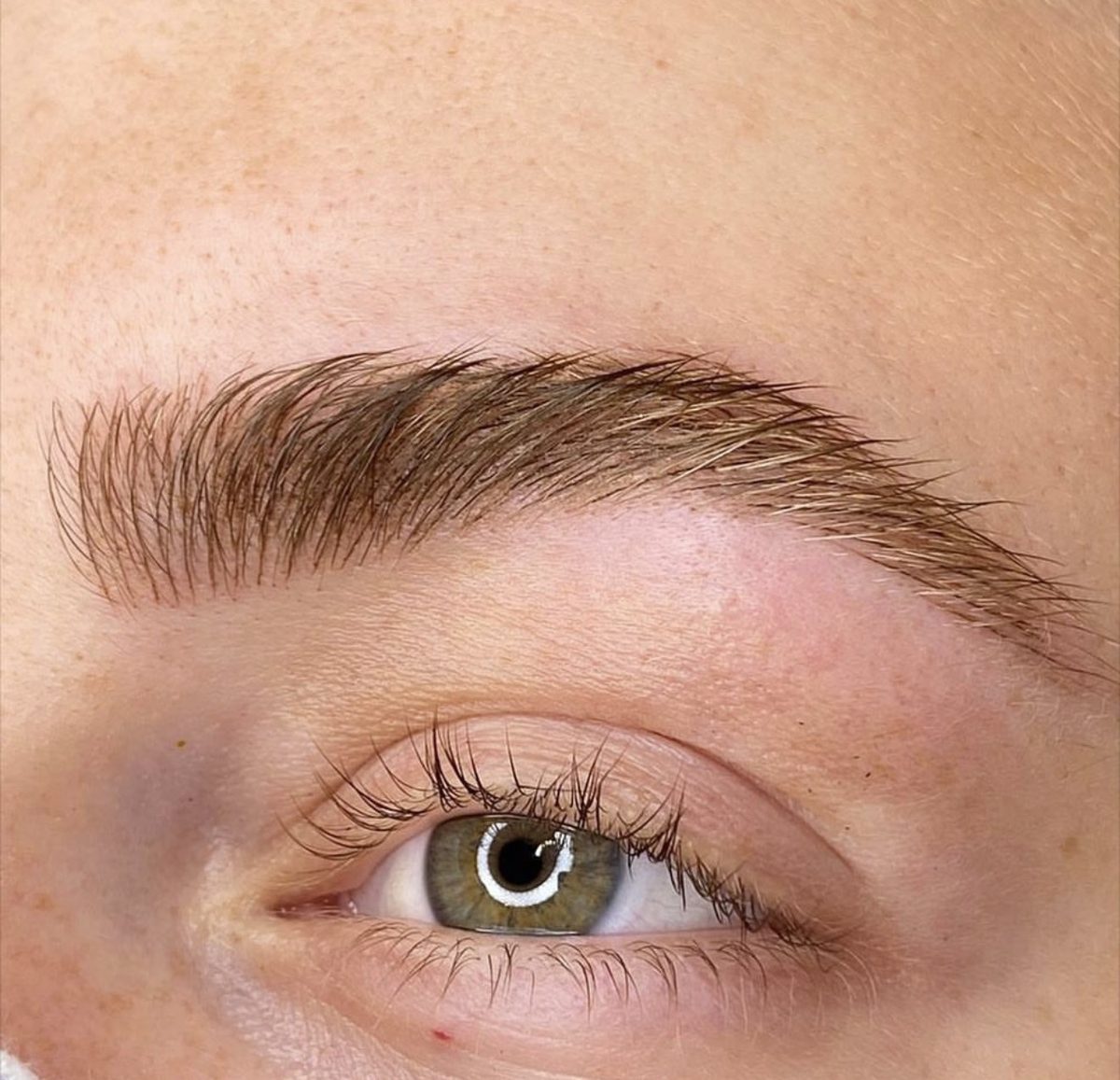 Feather Touch microblading brow, close up – Cosmetic Tattooing Melbourne, St Kilda