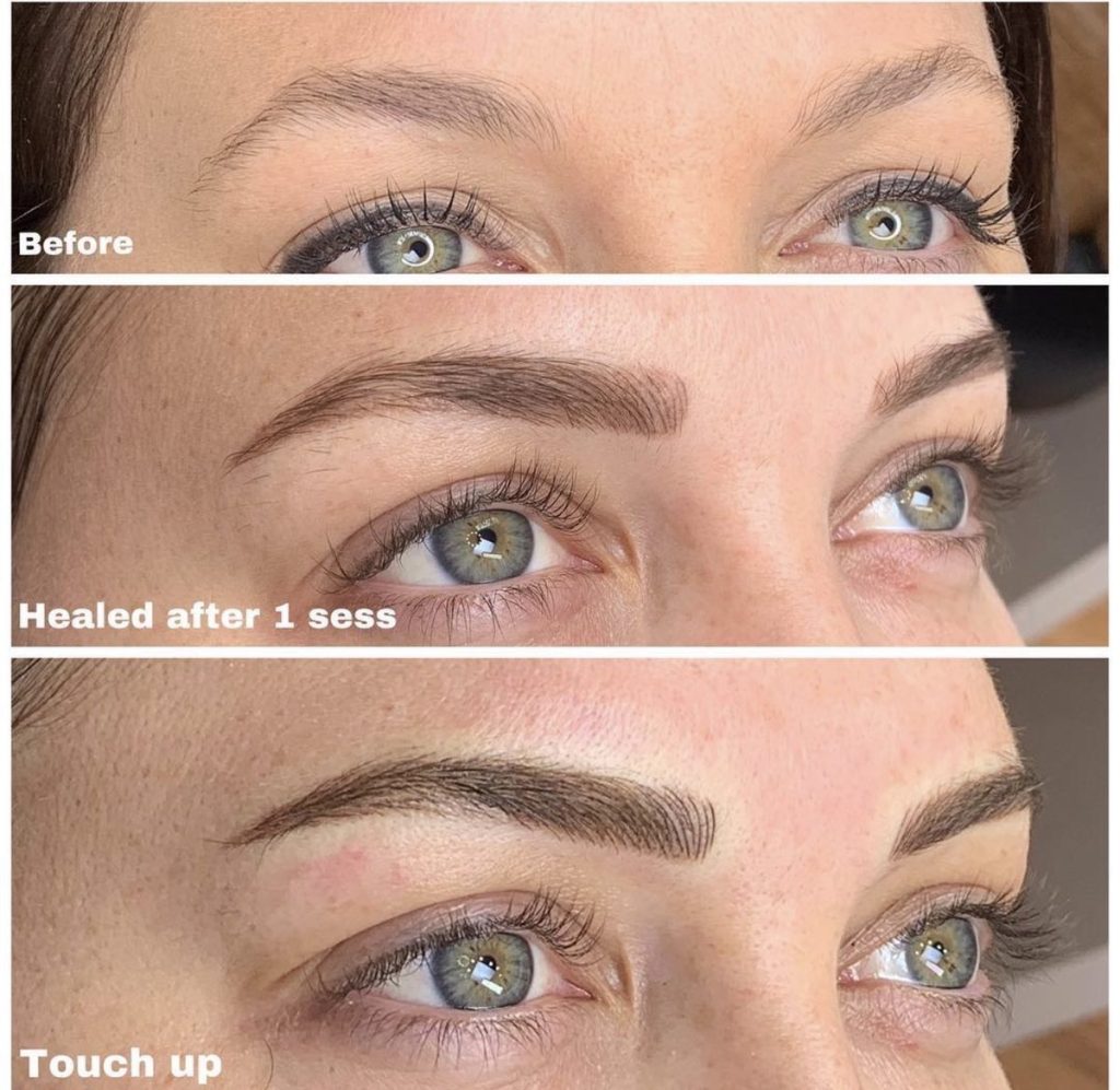 Nano brows before and after – Cosmetic Tattooing Melbourne, St Kilda