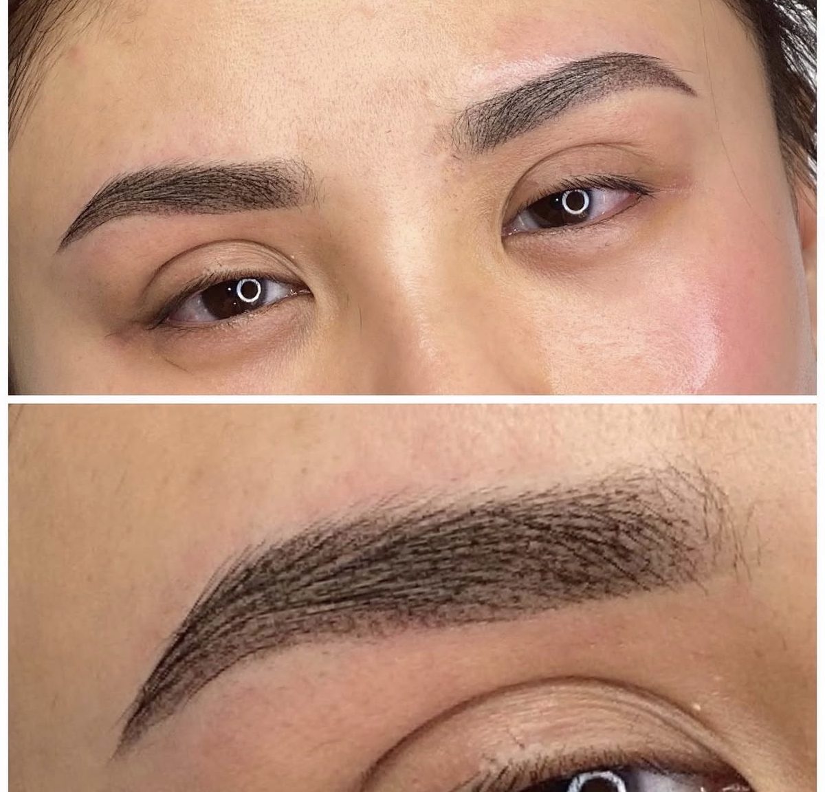 Powder brows before and after – Cosmetic Tattooing Melbourne, St Kilda