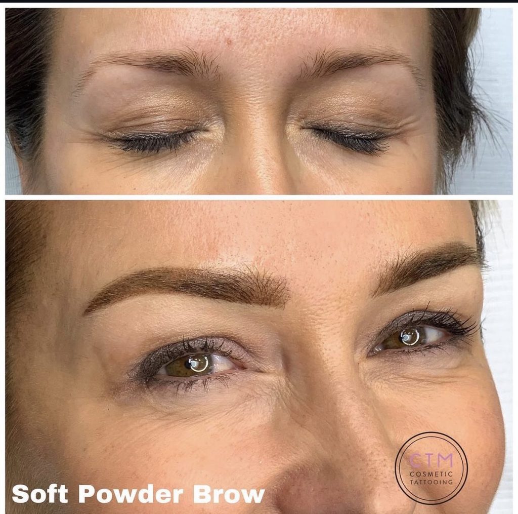 Powder brows before and after – Cosmetic Tattooing Melbourne, St Kilda