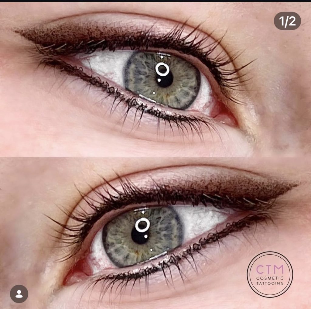 Winged and shaded eyeliner tattoo 3 – Cosmetic Tattooing Melbourne, St Kilda
