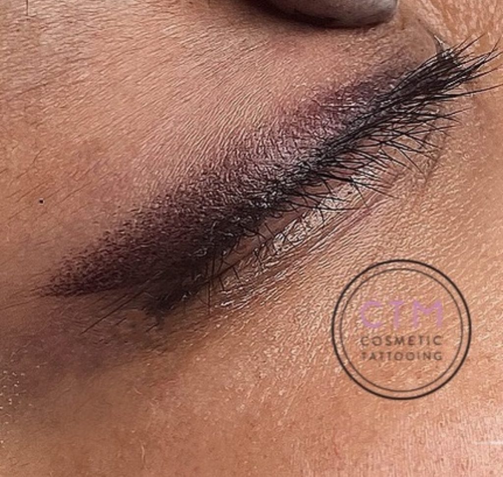 Winged and shaded eyeliner tattoo 5 – Cosmetic Tattooing Melbourne, St Kilda